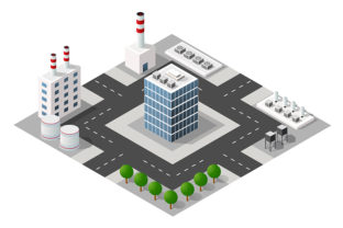 3D City Construction Industry Assets for Modern Design