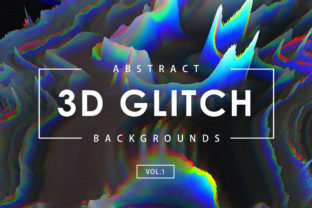 3D Glitch Backgrounds Vol.1: A Modern Texture Collection for Digital and Print