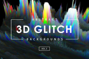 3D Glitch Backgrounds Vol.3: Elevate Your Visual Projects