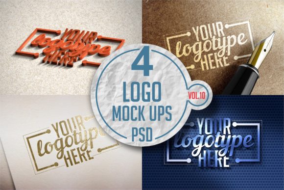 Elevate Your Brand Identity with the Premium Logo Mock-up Pack Vol.10