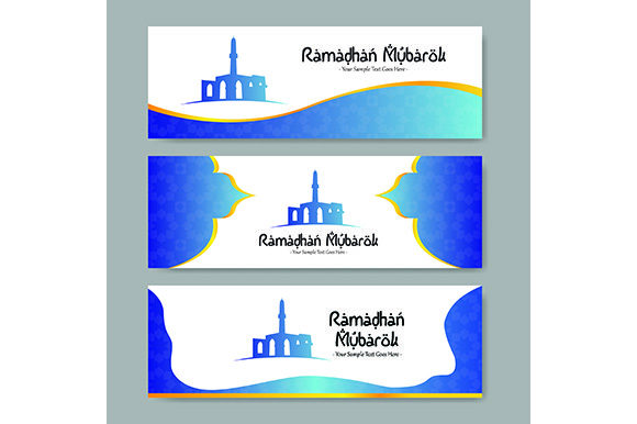 Ramadan Kareem Banner Gradation Mosque Blue Orange Green and Pink Purple: A Strategic Asset for Seasonal Branding