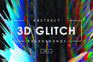 Unlocking Visual Depth with 3D Glitch Backgrounds Vol.2